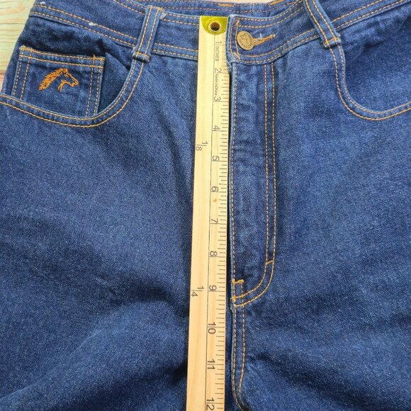 Vintage Jordache High-Waisted Jeans With Horse Embroidery & Contrast Stitching, - Picture 6 of 9